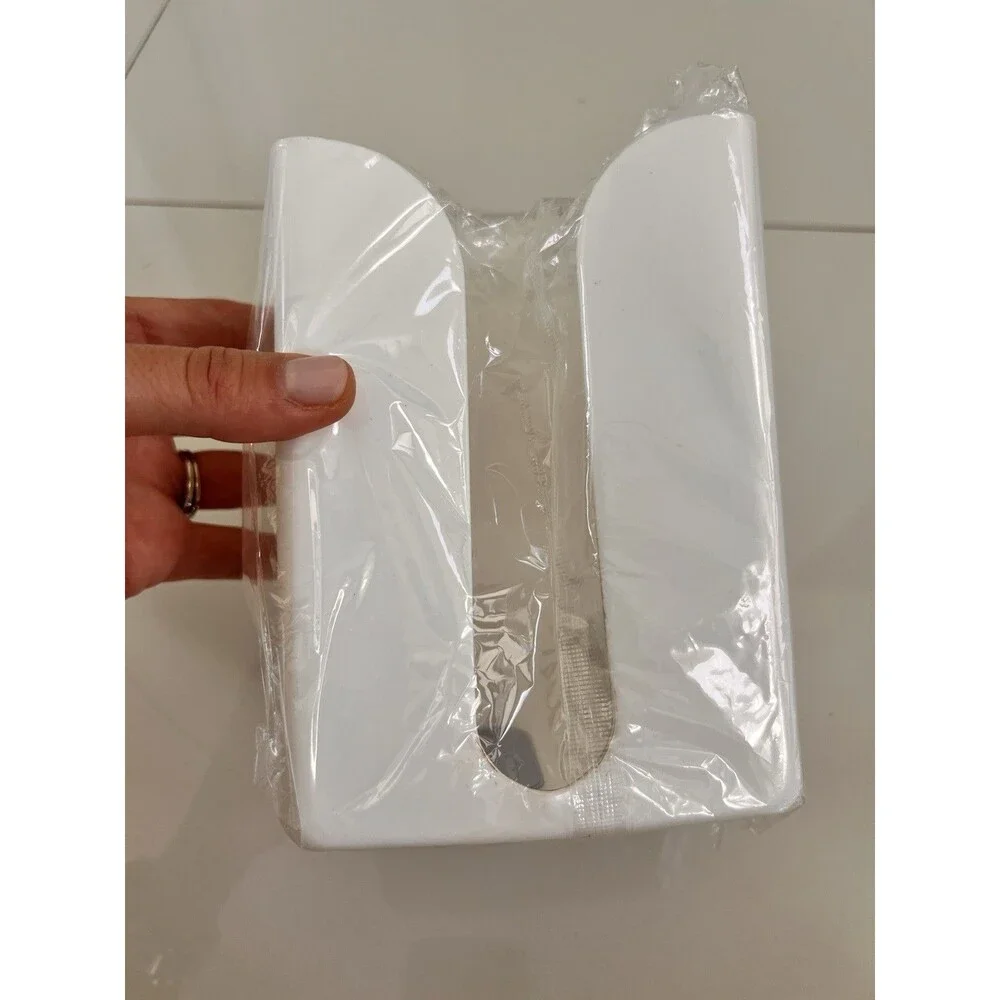 Wall Mounted Tissue Box Shelf Napkin Holder Garbage Bag Dispenser Organizer Home